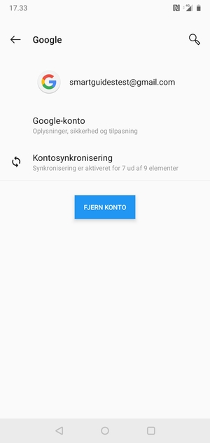 Vælg Kontosynkronisering