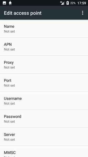 Enter MMS information