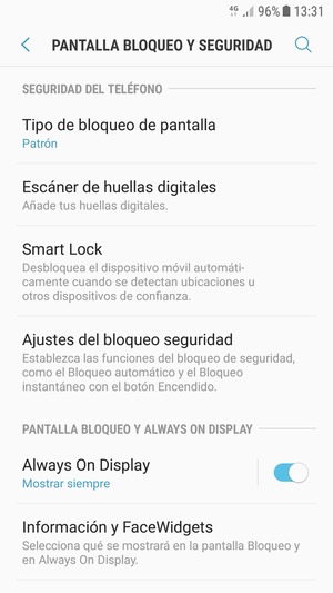 El teléfono ha sido asegurado con un bloqueo de pantalla