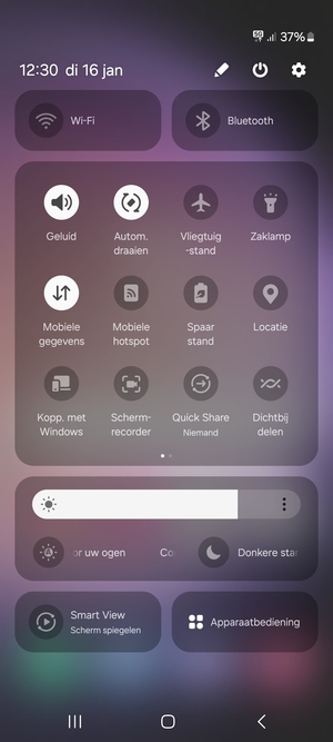 Selecteer de Menu-knop
