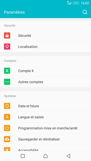 Faites défiler et sélectionnez Sécurité