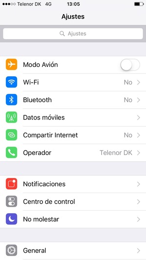 Seleccione Datos móviles