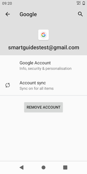 Select Account sync