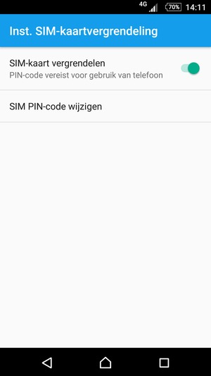 Selecteer SIM PIN-code wijzigen