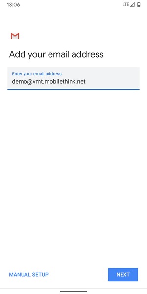 Enter your Email address and select NEXT