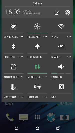 Wählen Sie LAUTLOS, um in den Vibrations-Modus zu wechseln