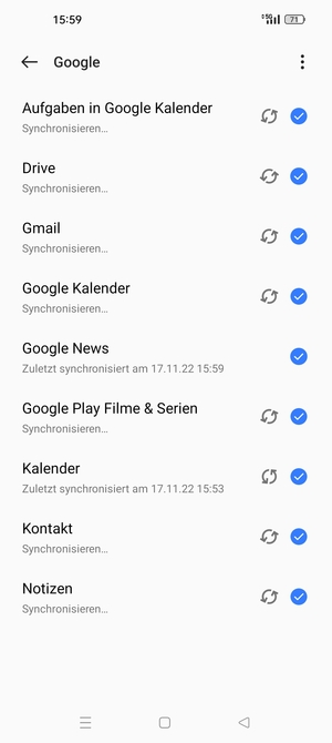 Ihre Daten werden synchronisiert