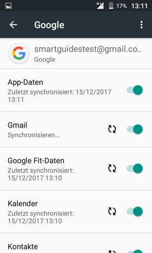 Ihre Daten werden synchronisiert