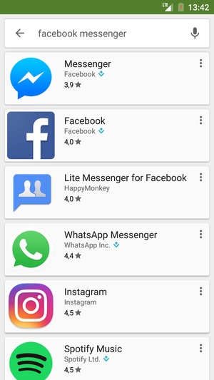 Selecteer de app