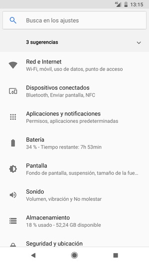 Seleccione Red e Internet