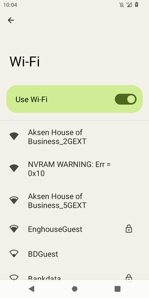 Select the wireless network you want to connect to