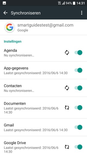 Uw gegevens worden gesynchroniseerd