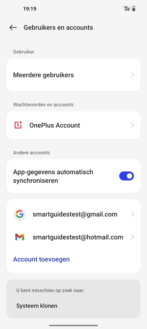 Selecteer uw Google-account