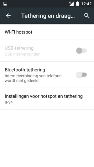 Selecteer Wi-Fi hotspot