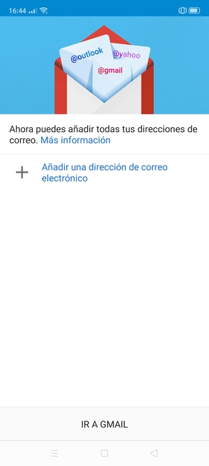 Seleccione Añadir una dirección de correo electrónico