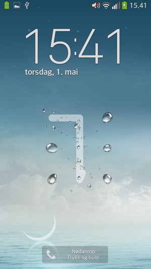 Telefonen din er nå sikret med en skjermlås.