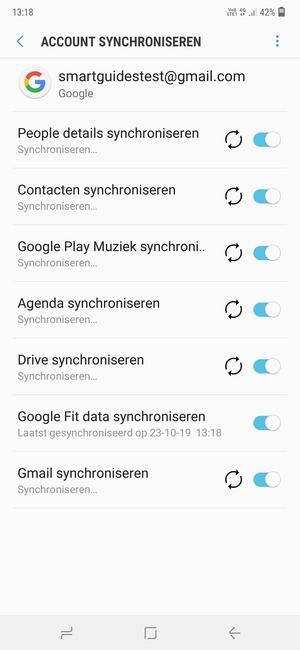 Uw gegevens worden gesynchroniseerd