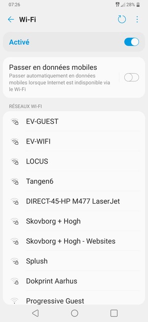 Sélectionnez le réseau sans fil auquel vous souhaitez vous connecter