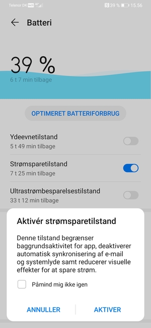 Vælg AKTIVER