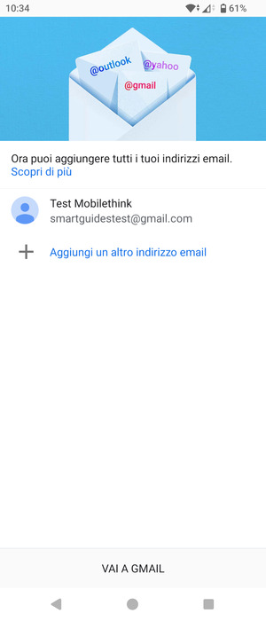 Seleziona VAI A GMAIL