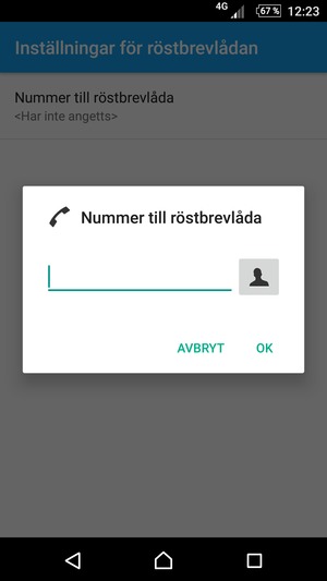 Ange Nummer till röstbrevlåda och välj OK