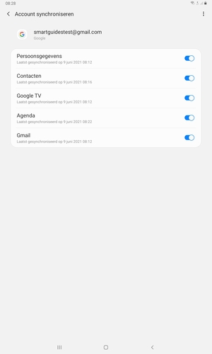 Selecteer de Menu-knop