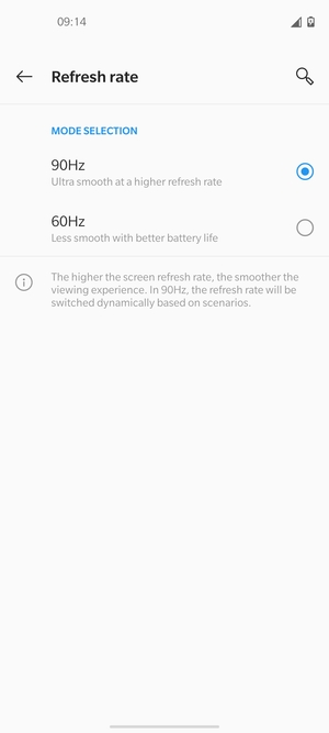 Select 60Hz
