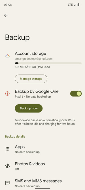 Select Account storage