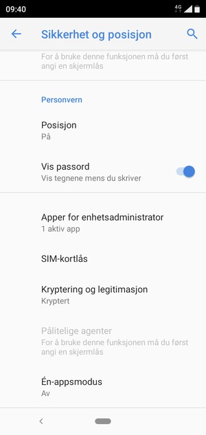 Velg SIM-kortlås