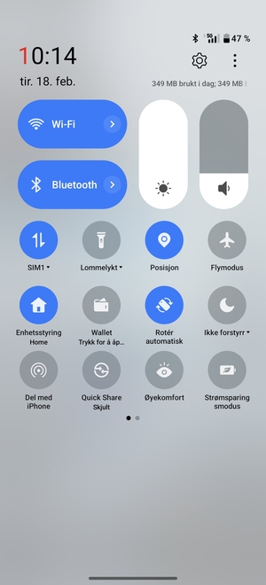 Slå av Wi-Fi og Bluetooth