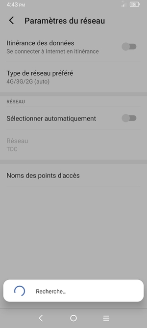 Veuillez attendre la fin de la recherche