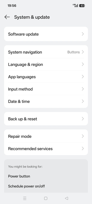 Select Software update