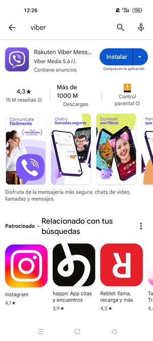 Seleccione la aplicación