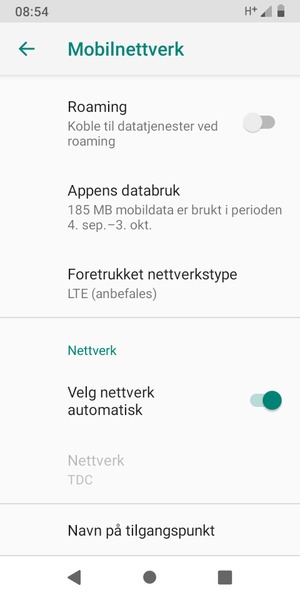 Bla til og velg Navn på tilgangspunkt