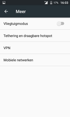 Selecteer Tethering en draagbare hotspot