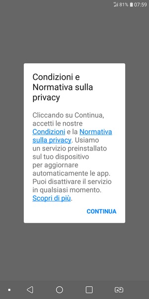 Seleziona CONTINUA