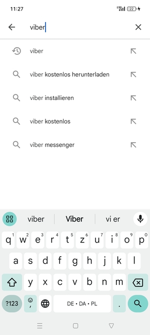 Geben Sie den Namen der App ein und wählen Sie Suchen