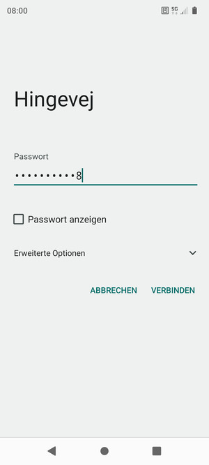 Geben Sie das WLAN-Passwort ein und wählen Sie VERBINDEN