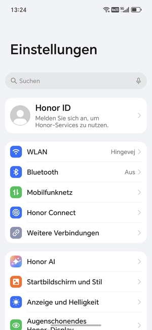 Wählen Sie Mobilfunknetz