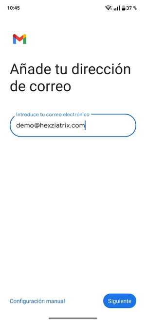 Introduzca su Dirección de correo electrónico y seleccione Siguiente