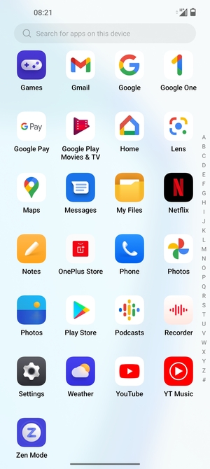Scroll to and select Settings