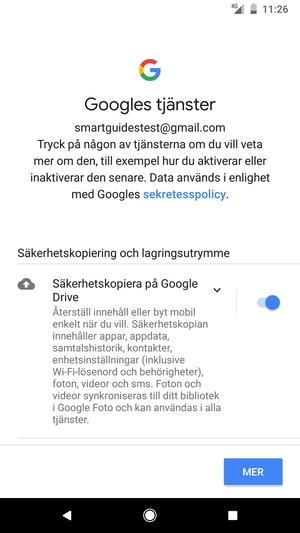 Välj MER