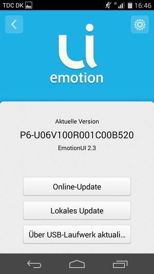 Wählen Sie Online-Update / Nach Updates suchen