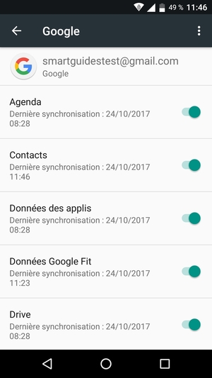 Sélectionnez le bouton du Menu