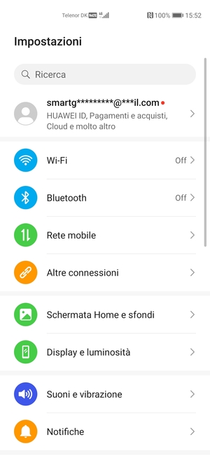 Seleziona Rete mobile