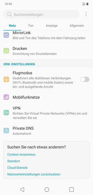 Scrollen Sie und wählen Sie Mobilfunknetze