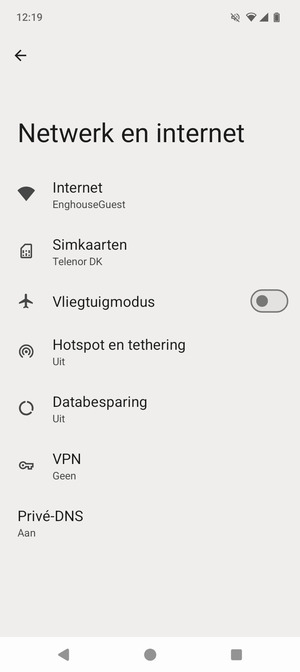 Selecteer Internet
