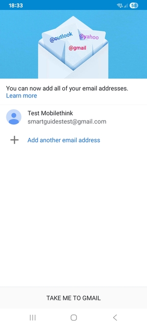 Select TAKE ME TO GMAIL