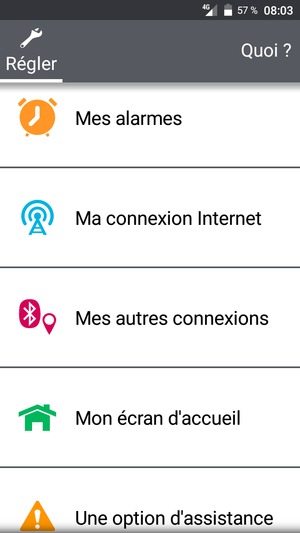 Faites défiler et sélectionnez Ma connexion Internet