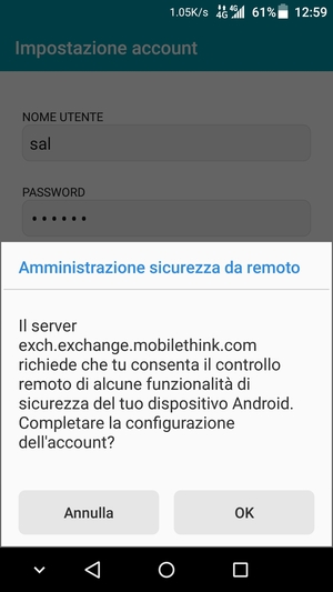 Seleziona OK